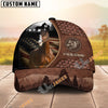 Unijames Personalized Horse Close-Up with Wild Horse Silhouette Mountain Scene Leather Panel Cap (9 Breeds)