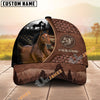 Unijames Personalized Horse Close-Up with Wild Horse Silhouette Mountain Scene Leather Panel Cap (9 Breeds)