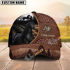 Unijames Personalized Horse Close-Up with Wild Horse Silhouette Mountain Scene Leather Panel Cap (9 Breeds)