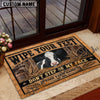 Uni Don't Step On My Face Custom Name And Year Cow Welcome Doormat (10 Breeds)