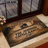 Uni Rustic Wood Barn & Windmill Entryway Custom Name And Year Cow Welcome Doormat (10 Breeds)