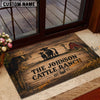 Uni Rustic Wood Barn & Windmill Entryway Custom Name And Year Cow Welcome Doormat (10 Breeds)