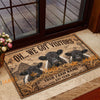 Uni Rustic Oh We Got Visitors Custom Name And Year Cow Welcome Doormat (10 Breeds)
