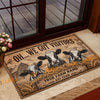 Uni Rustic Oh We Got Visitors Custom Name And Year Cow Welcome Doormat (10 Breeds)