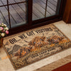 Uni Rustic Oh We Got Visitors Custom Name And Year Cow Welcome Doormat (10 Breeds)
