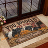 Uni Rustic You Spoke The Cow Custom Name And Year Cow Welcome Doormat (10 Breeds)