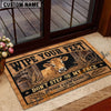 Uni Don't Step On My Face Custom Name And Year Cow Welcome Doormat (10 Breeds)