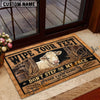 Uni Don't Step On My Face Custom Name And Year Cow Welcome Doormat (10 Breeds)