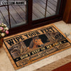 Uni Don't Step On My Face Custom Name And Year Cow Welcome Doormat (10 Breeds)