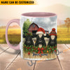 Uni Personalized Christmas Farmhouse Holiday Gift Cow Mug