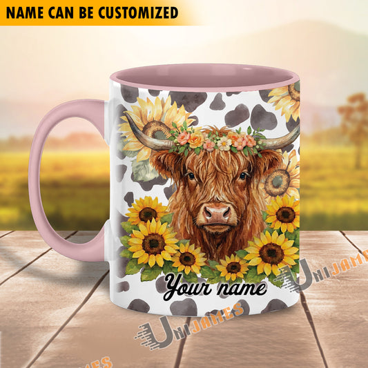 Uni Personalized Blooming Herd Custom Cow & Sunflower Mug