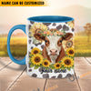 Uni Personalized Blooming Herd Custom Cow & Sunflower Mug