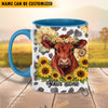 Uni Personalized Blooming Herd Custom Cow & Sunflower Mug