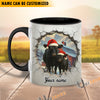 Uni Personalized Name Christmas Farmyard Mug (14 Cattle Breeds)