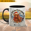 Uni Personalized Name Christmas Farmyard Mug (14 Cattle Breeds)