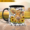 Uni Personalized Blooming Herd Custom Cow & Sunflower Mug