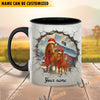 Uni Personalized Name Christmas Farmyard Mug (14 Cattle Breeds)