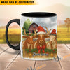 Uni Personalized Christmas Farmhouse Holiday Gift Cow Mug