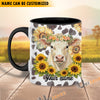 Uni Personalized Blooming Herd Custom Cow & Sunflower Mug
