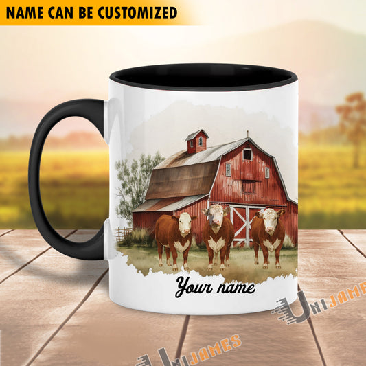 Uni Our Farm, Our Herd Personalized Name Mug (10 Cattle Breed)