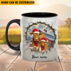 Uni Personalized Name Christmas Farmyard Mug (14 Cattle Breeds)