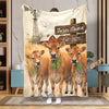 Uni Cow Country Herd Farm Personalized Blanket (10 Cattle Breeds)