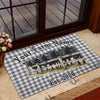 Uni Personalized Farm Fence Black Angus Doormat