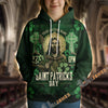 Unijames St. Patrick Vintage Holy Cross 3D All-Over Print Hoodie