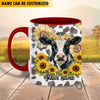 Uni Personalized Blooming Herd Custom Cow & Sunflower Mug