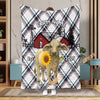 UniJames Personalized Farmhouse Plaid Cow Blanket (12 Cattle Breeds)