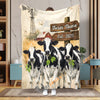Uni Cow Country Herd Farm Personalized Blanket (10 Cattle Breeds)
