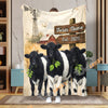 Uni Cow Country Herd Farm Personalized Blanket (10 Cattle Breeds)