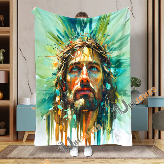 Unijames Crown of Mercy Abstract Jesus Blanket