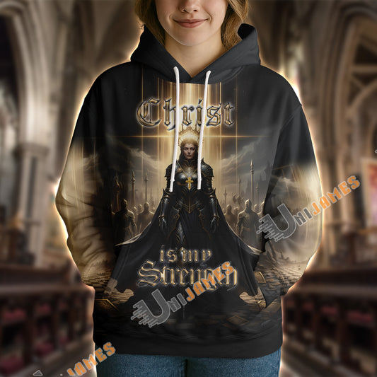 Unijames Christ Is My Strength Warrior Hoodie