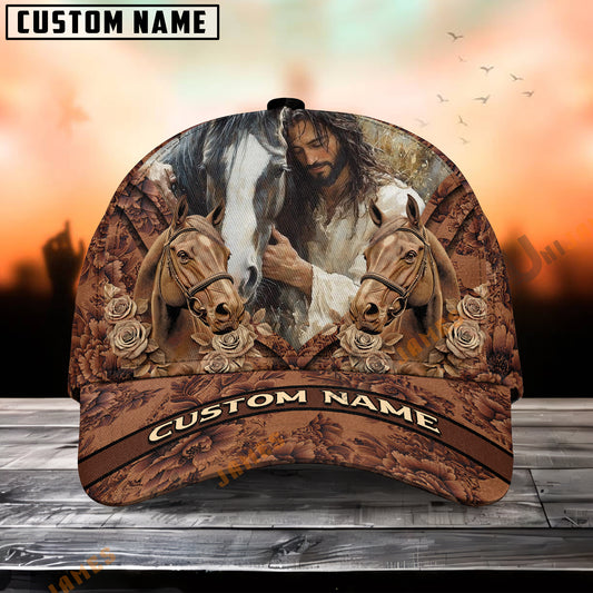 Unijames Jesus & Horses Vintage Brown Floral Cap