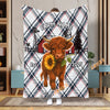 UniJames Personalized Farmhouse Plaid Cow Blanket (12 Cattle Breeds)
