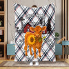 UniJames Personalized Farmhouse Plaid Cow Blanket (12 Cattle Breeds)