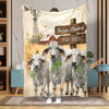 Uni Cow Country Herd Farm Personalized Blanket (10 Cattle Breeds)