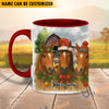 Uni Personalized Christmas Farmhouse Holiday Gift Cow Mug