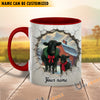 Uni Personalized Name Christmas Farmyard Mug (14 Cattle Breeds)