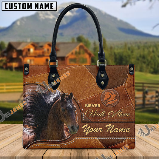 Unijames Hackney Never Walk Alone Custom Name 3D Leather Handbag