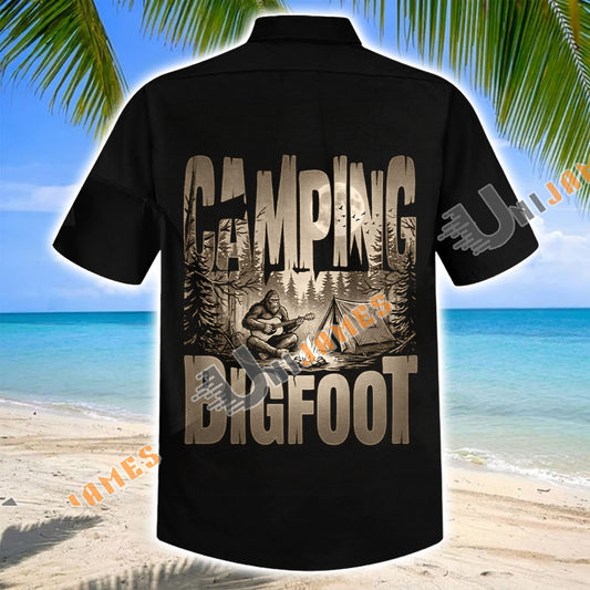 Unijames Camping Bigfoot Forest Vintage Hawaiian Shirt