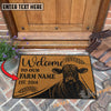 Uni Jersey Peekaboo Custom Farm Name Custom Year Coir Doormat