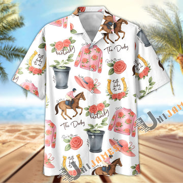 Unijames Talk Derby To Me Kentucky Horse Racing Hawaiian Shirt