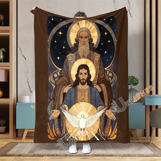 Unijames Holy Trinity Stained-Glass Blanket