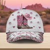 Unijames Cowgirl Boots Personalized Name Cap