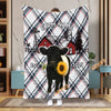 UniJames Personalized Farmhouse Plaid Cow Blanket (12 Cattle Breeds)
