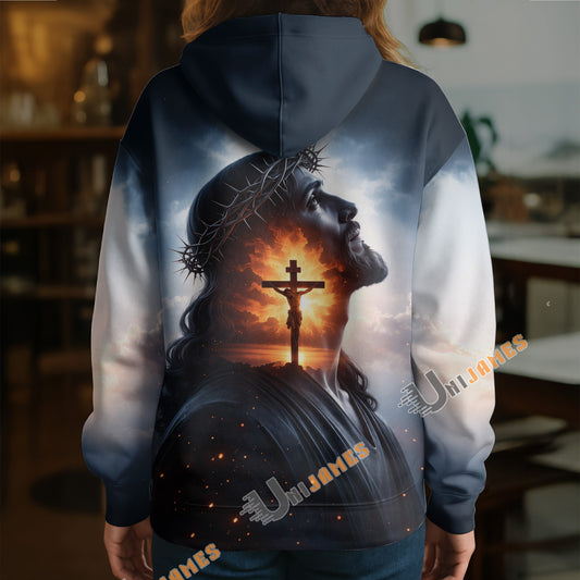 Unijames God Cross 3D Hoodie
