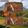 Uni Thoroughbred Never Walk Alone Custom Name 3D Leather Clutch