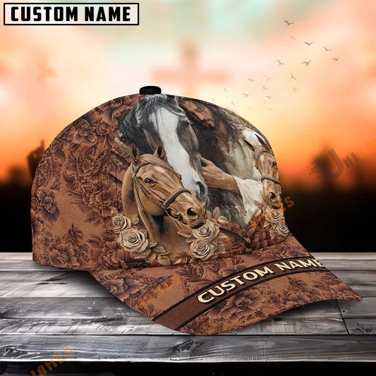 Unijames Jesus & Horses Vintage Brown Floral Cap